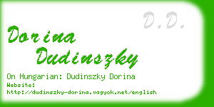 dorina dudinszky business card